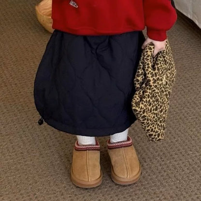 Girls Mickey Fleece Hoodie & Skirt Set - Plush Autumn-Winter Two-Piece