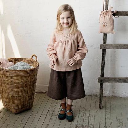 Belgian Pure Linen Kids Shorts & Pants - Relaxed Unisex Casual