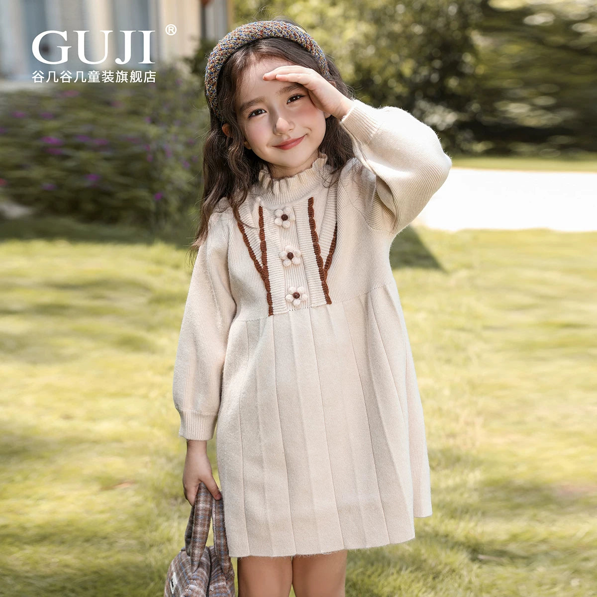 Girls Knit Sweater Dress - Preppy Princess Midi, Soft & Thick