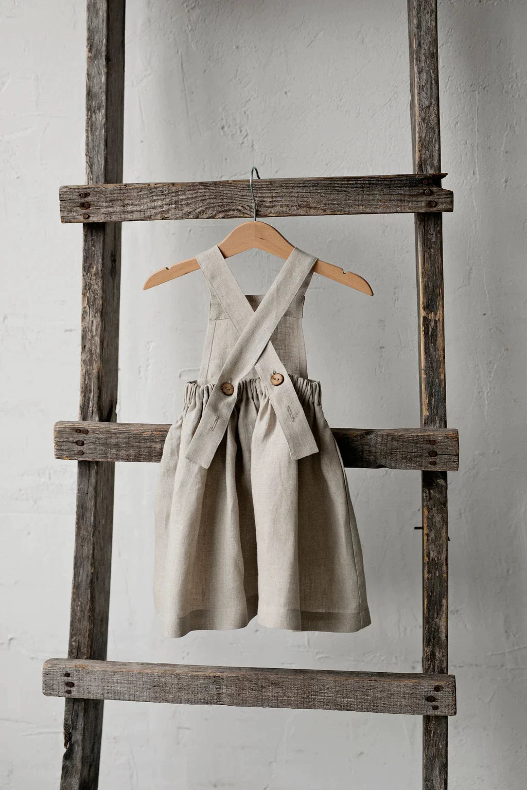 Alice Linen Pinafore Dress - Cute Embroidered Jumper Dress