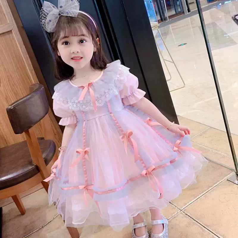 Girls Lolita Princess Sundress - Puffy Tulle Dress (Runs Small)