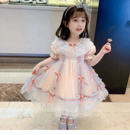Girls Lolita Princess Sundress - Puffy Tulle Dress (Runs Small)