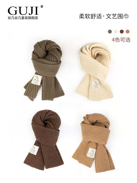 Girls Thick Knit Scarf - Soft Winter Neck Warmer, Many Colors