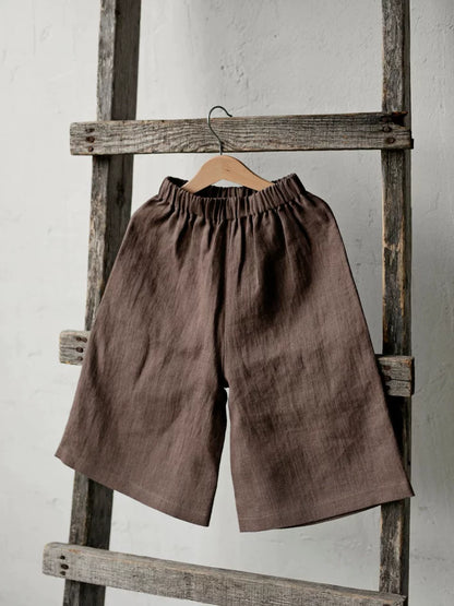 Belgian Pure Linen Kids Shorts & Pants - Relaxed Unisex Casual