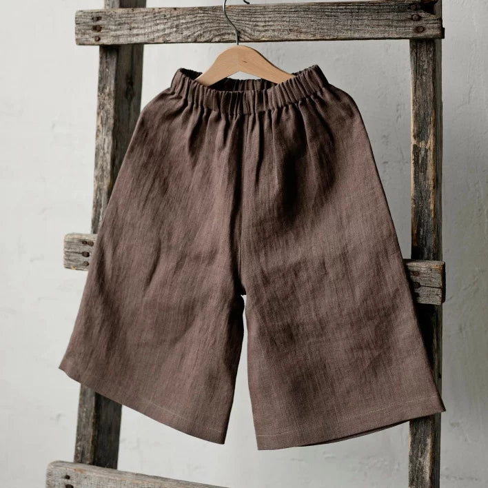 Belgian Pure Linen Kids Shorts & Pants - Relaxed Unisex Casual
