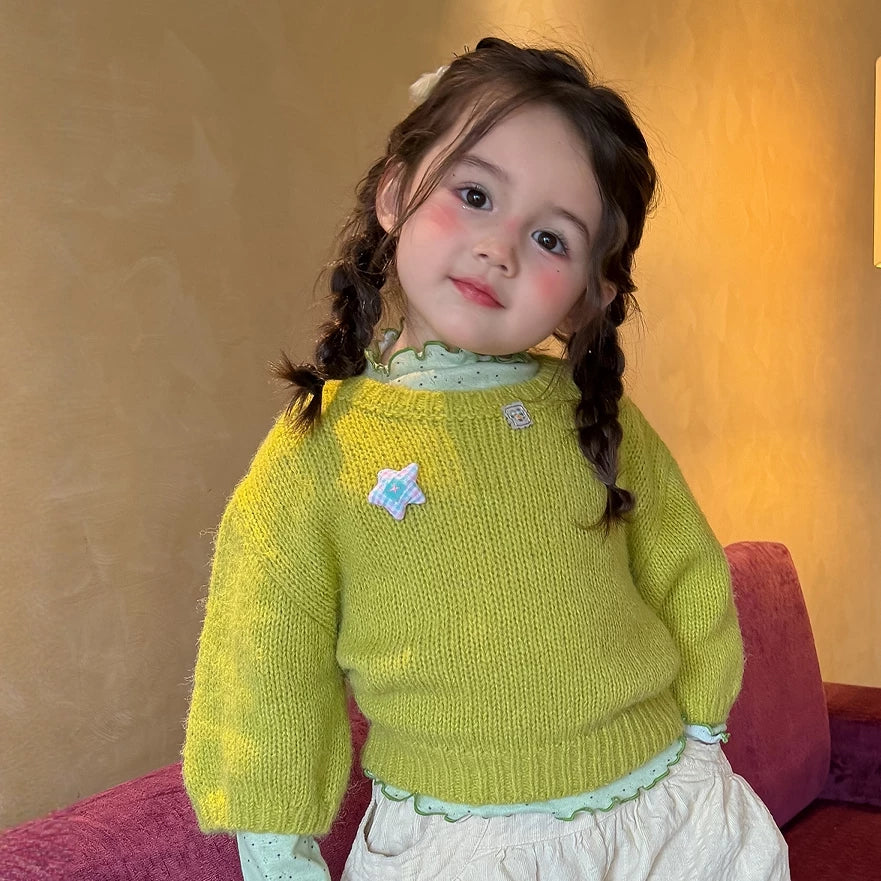 Girls Knit Sweater & Corduroy Pants Set - Sweet Autumn Three-Piece