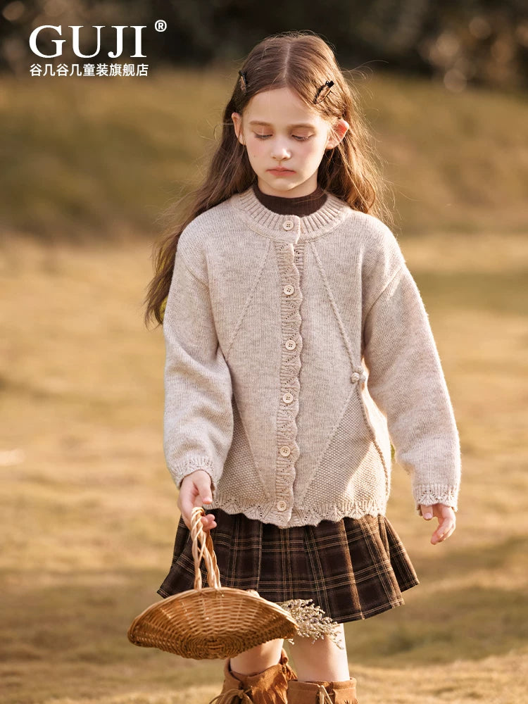 Girls Plaid Pleated Skirt - School Uniform JK Style Midi