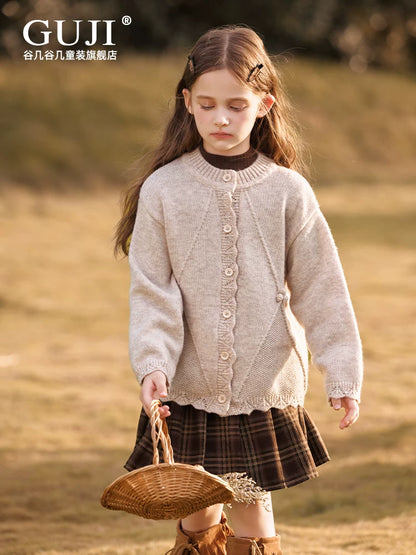 Girls Plaid Pleated Skirt - School Uniform JK Style Midi