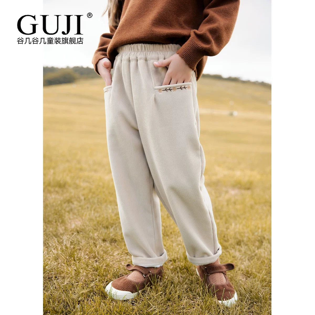 Girls Fleece-Lined Corduroy Pants - Warm Winter Sweatpants