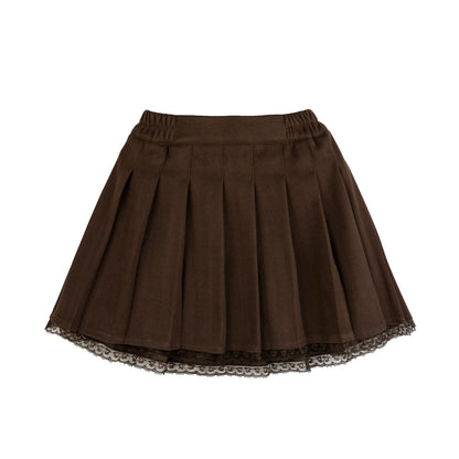 Girls Solid Pleated Skirt - JK Uniform Style Winter Skirt