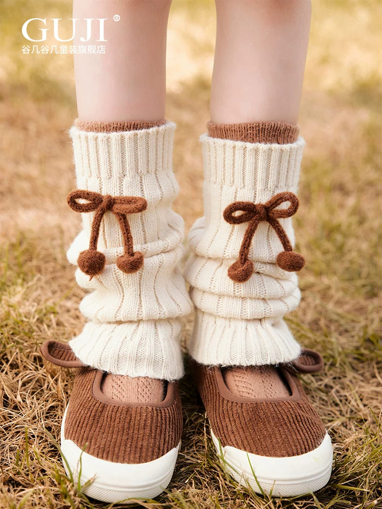 Girls Cozy Knit Sock Covers - Korean Style Leg Warmers