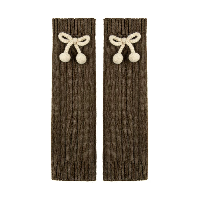 Girls Cozy Knit Sock Covers - Korean Style Leg Warmers