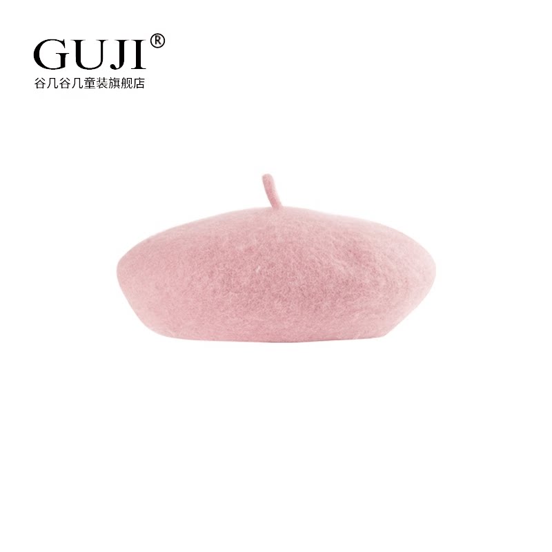Girls Beret Hat - Wool / Pearl / Knit Artist Cap, 2 Sizes