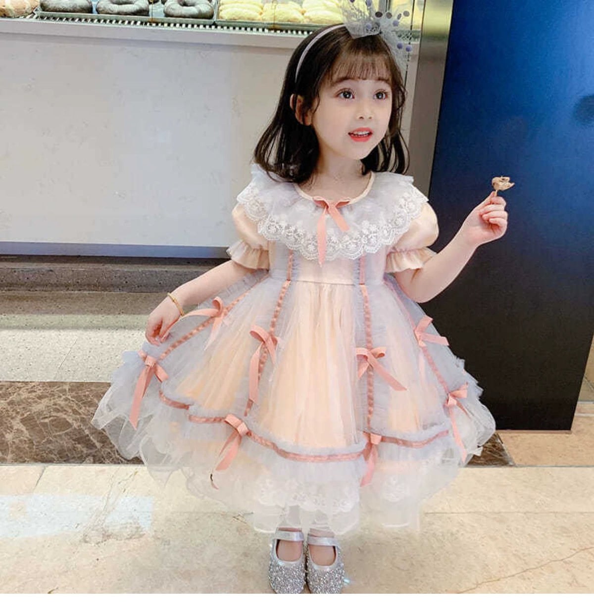Girls Lolita Princess Sundress - Puffy Tulle Dress (Runs Small)