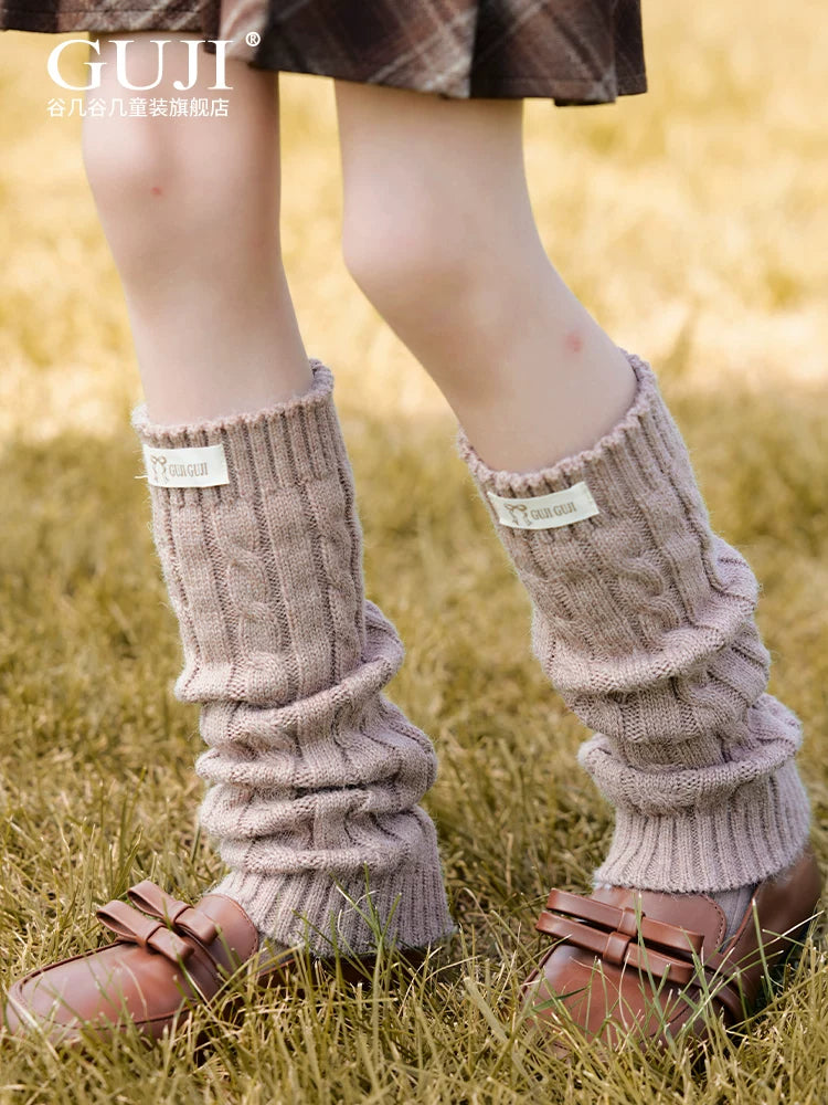 Kids Ribbed Leg-Warmer Socks - Cosy Over-Knee Knit Sock Covers