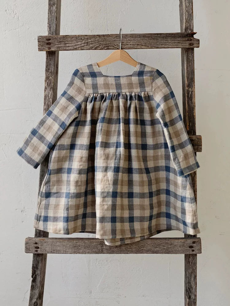 Girls linen dress lifestyle