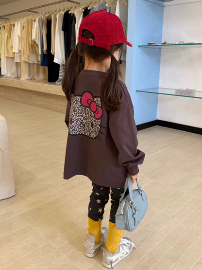 Girls Sweatshirt & Leggings Set - Sweet Casual Autumn Two-Piece