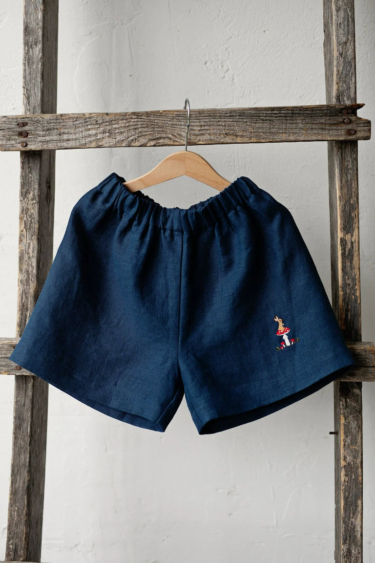 Breathable Pure Linen Straight Shorts - Toddler Summer