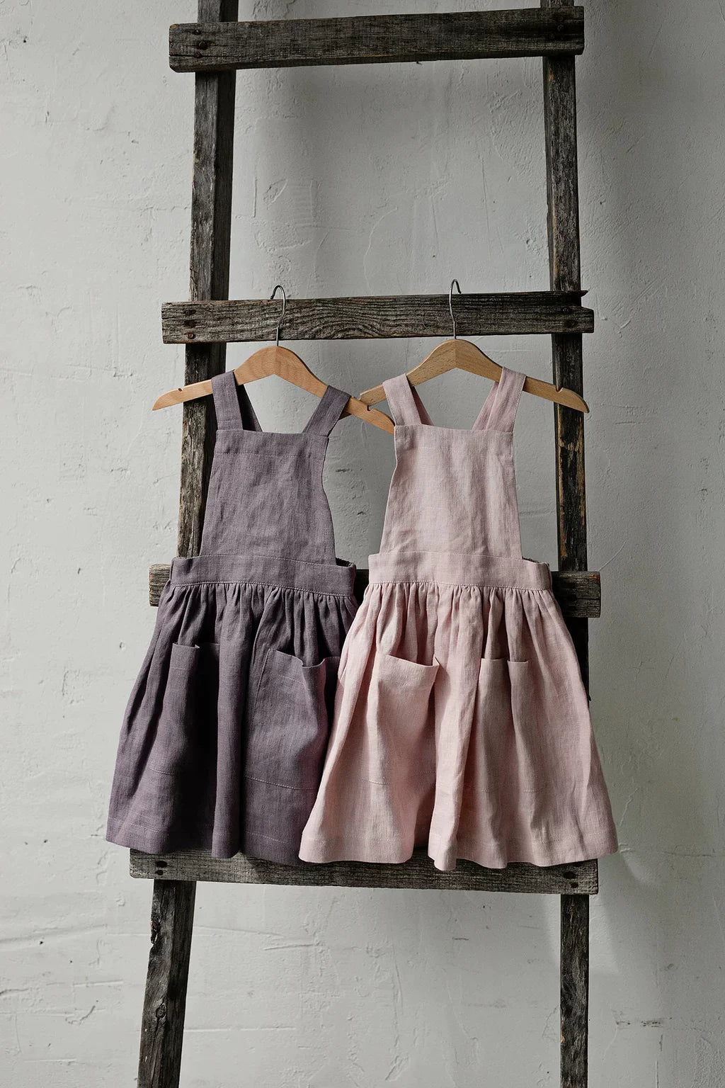 Alice Linen Pinafore Dress - Cute Embroidered Jumper Dress