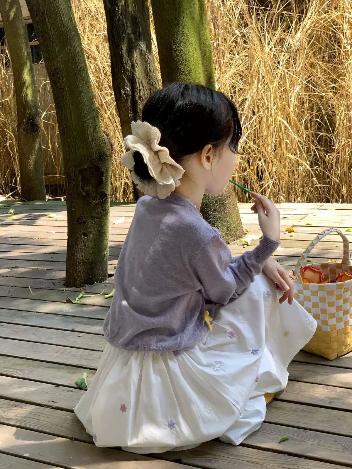 Girls Knit Cardigan & Skirt Set - Sweet Korean Style Autumn Outfit