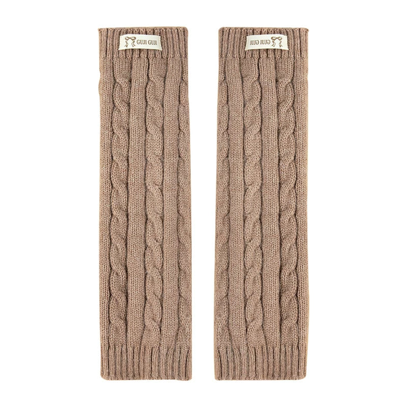 Kids Ribbed Leg-Warmer Socks - Cosy Over-Knee Knit Sock Covers