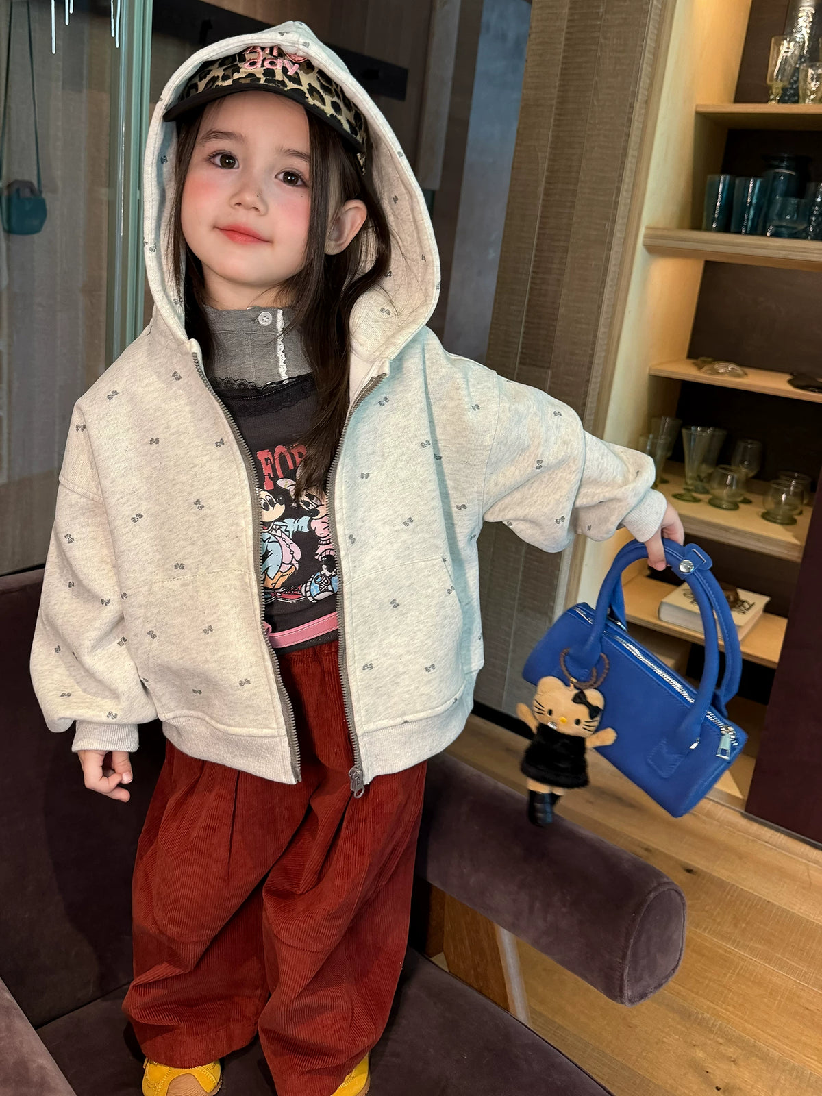 Girls Hoodie & Corduroy Pants Set - Cosy Autumn Three-Piece