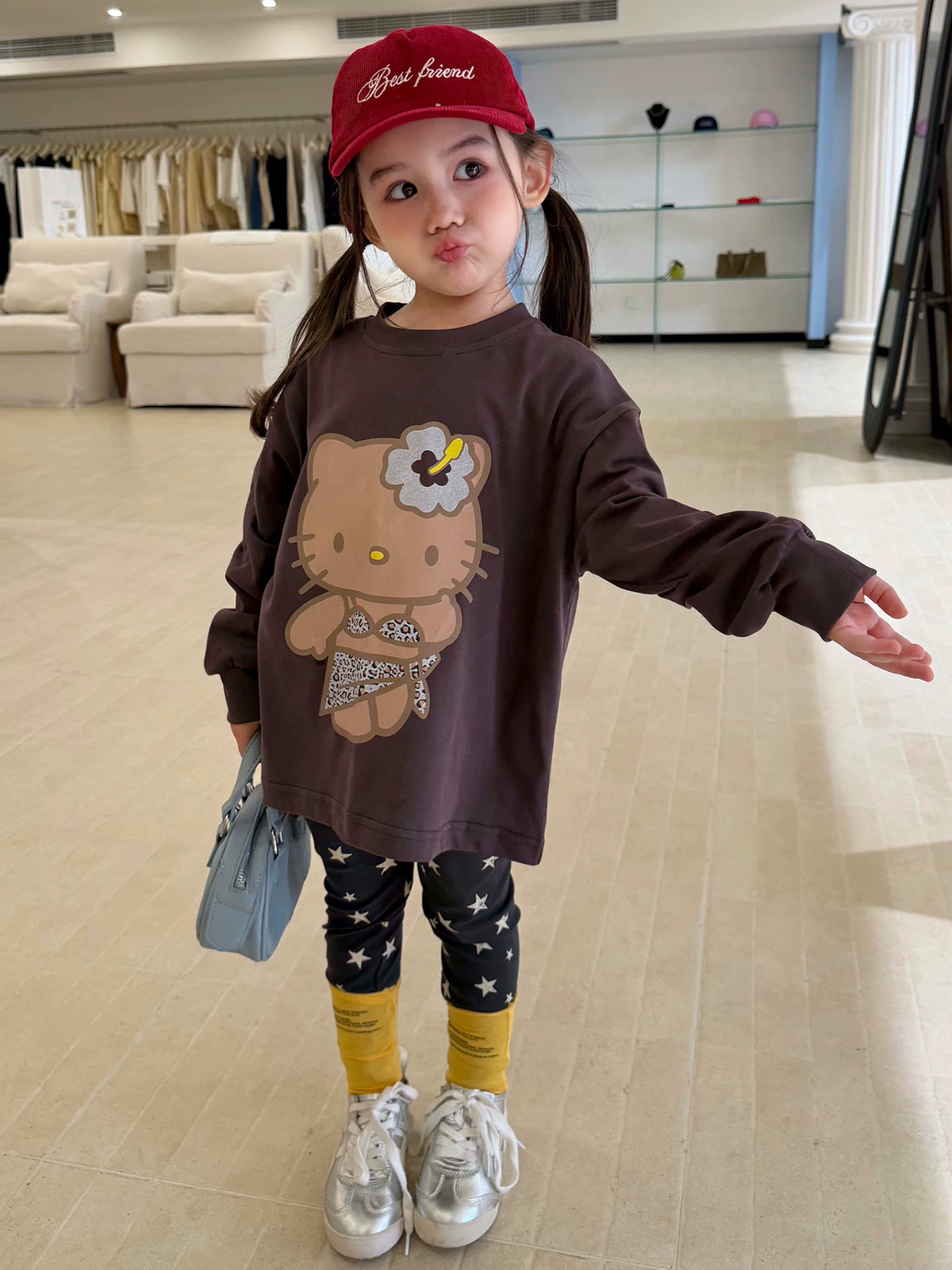 Girls Sweatshirt & Leggings Set - Sweet Casual Autumn Two-Piece