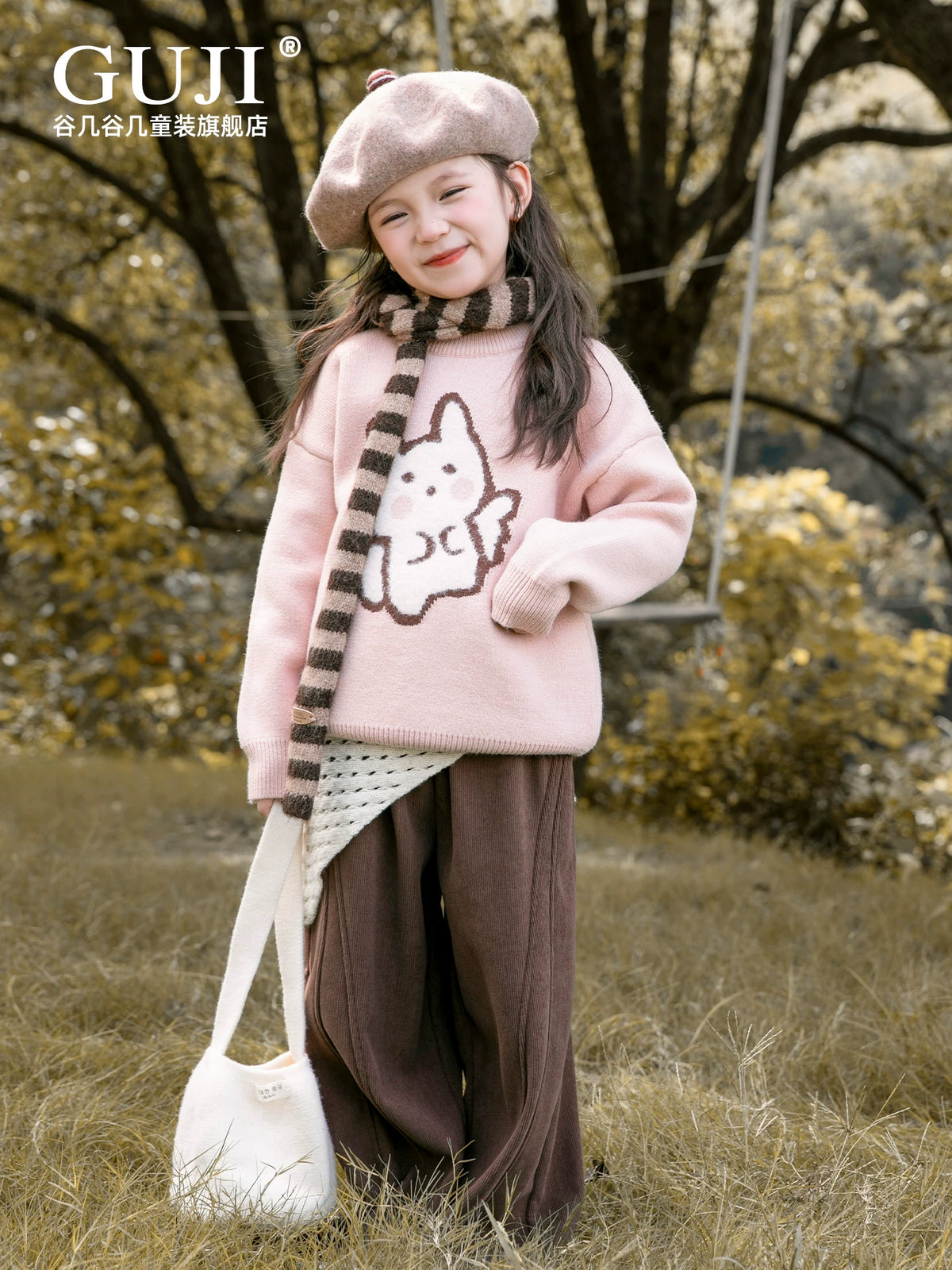 Girls Fleece-Lined Thick Sweater - Warm Winter Knit Pullover