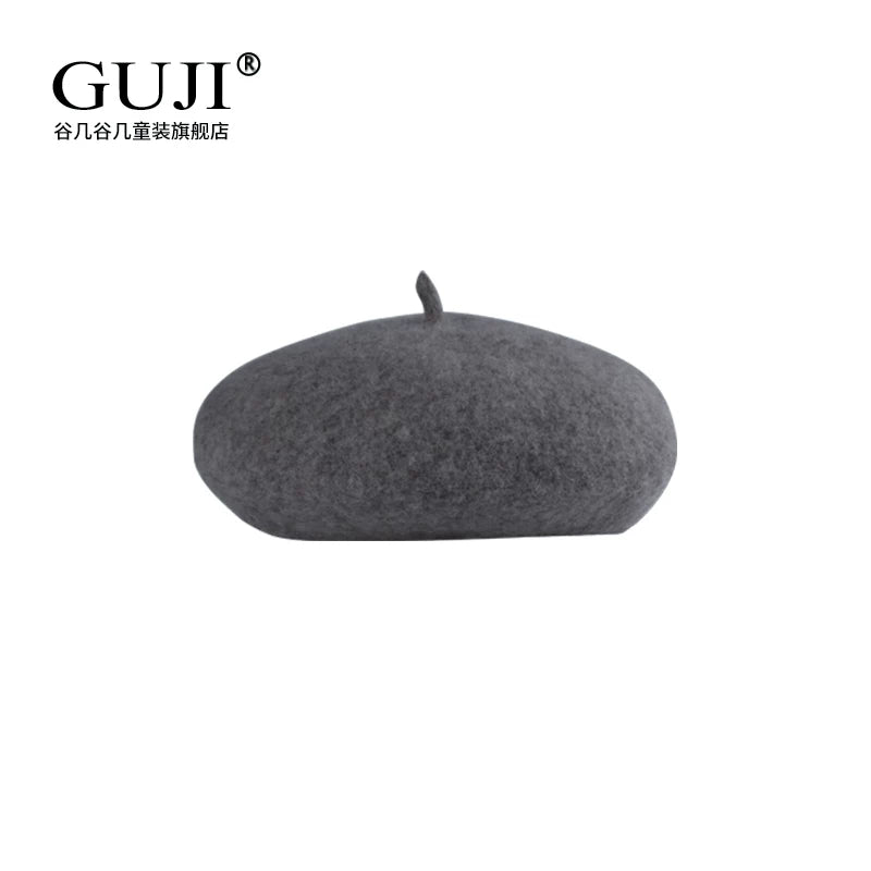 Girls Beret & Newsboy Cap - Wool Artist Hat, Multiple Fabrics