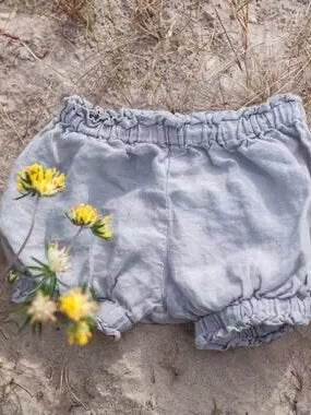 Pure Linen Bubble Shorts - Unisex Baby Summer Bloomers