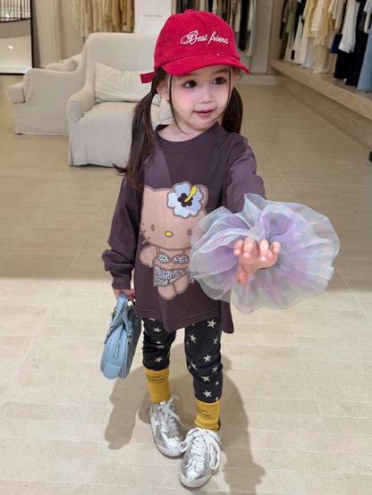 Girls Sweatshirt & Leggings Set - Sweet Casual Autumn Two-Piece