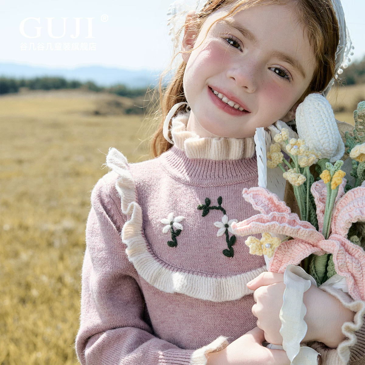 Girls Embroidered Princess Sweater Dress - Sweet Knit Midi