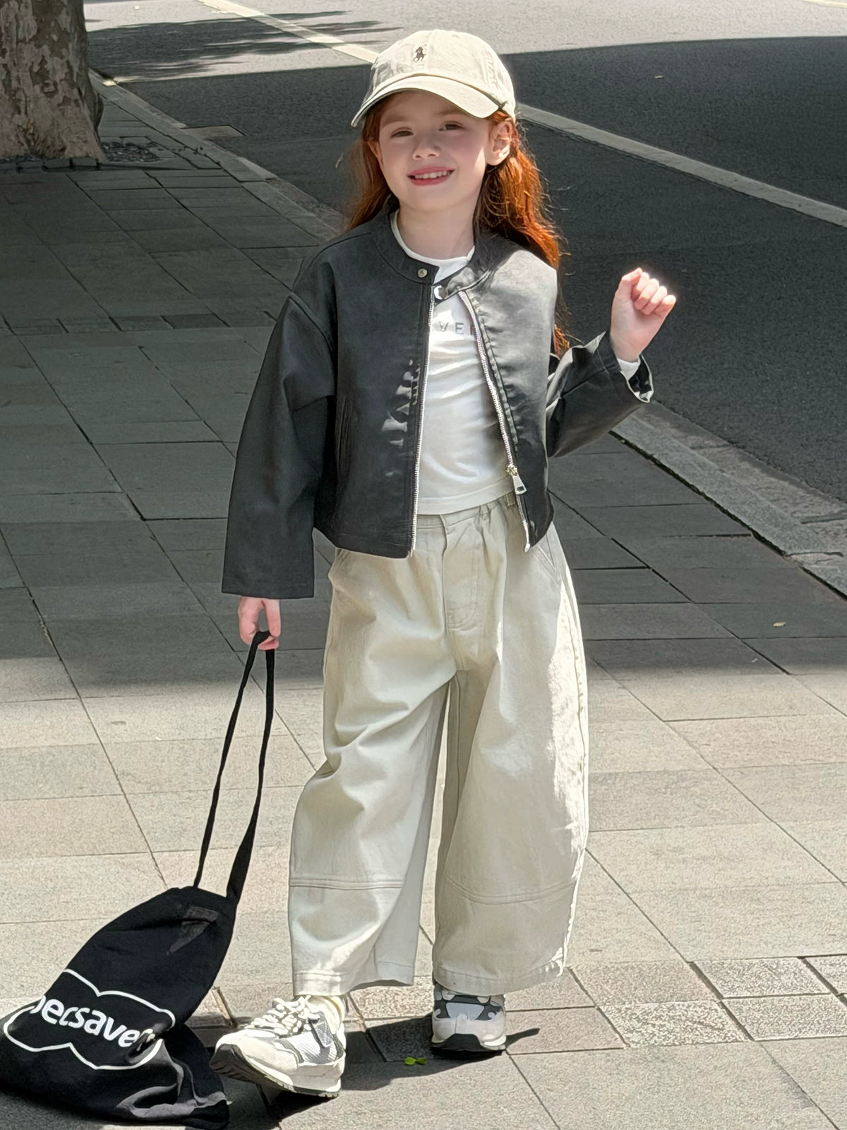 Girls Wide-Leg Trousers - Lazy-Style Korean Autumn Separates