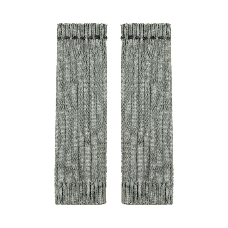 Girls Ribbed Knit Leg Warmers - Solid Sock Covers, 2-14Y