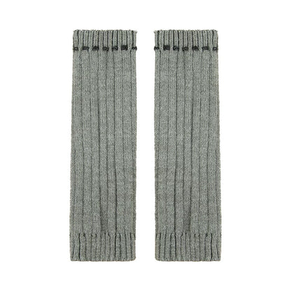 Girls Ribbed Knit Leg Warmers - Solid Sock Covers, 2-14Y