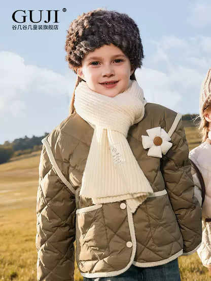 Girls Thick Knit Scarf - Soft Winter Neck Warmer, Many Colors