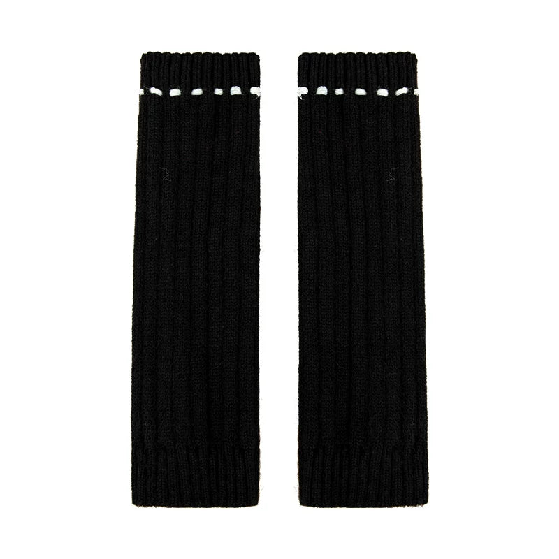 Girls Ribbed Knit Leg Warmers - Solid Sock Covers, 2-14Y