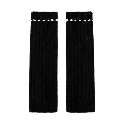 Girls Ribbed Knit Leg Warmers - Solid Sock Covers, 2-14Y