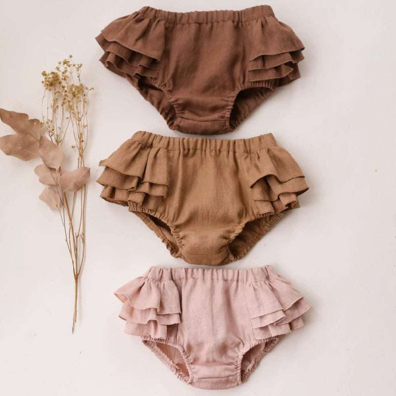 Girls Linen Cami & Shorts Set - Custom Embroidery Two-Piece