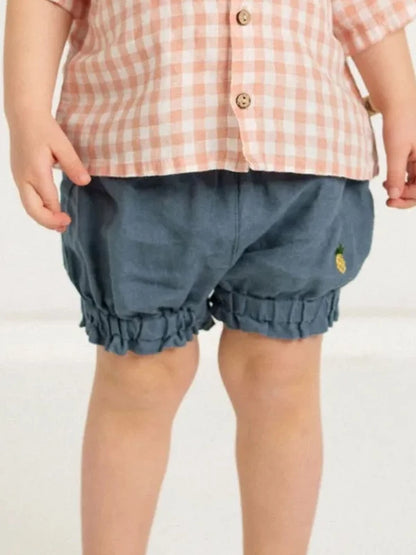 Pure Linen Bubble Shorts - Unisex Baby Summer Bloomers