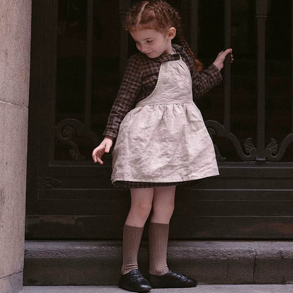 Kids Linen Smock Apron Dress - Antibacterial Coverall