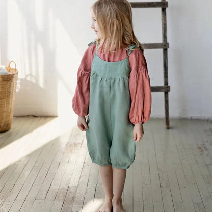 Kids Corduroy Overalls Pants - Casual Dungarees Autumn