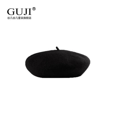 Girls Beret & Newsboy Cap - Wool Artist Hat, Multiple Fabrics