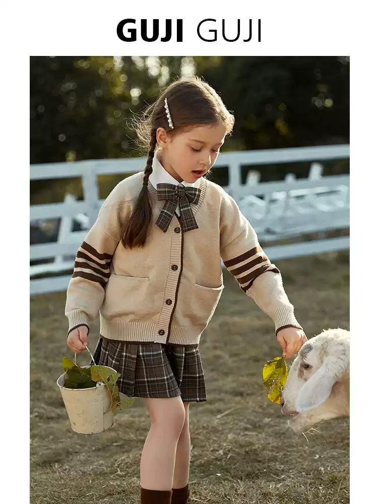 Girls White Cotton Stand-Collar Shirt - Classic School Base Layer