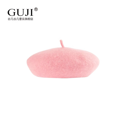 Girls Artist Beret Hat - Soft Wool-Blend Painter Cap
