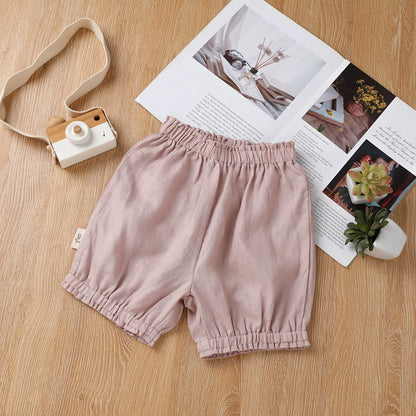 Pure Linen Bubble Shorts - Unisex Baby Summer Bloomers