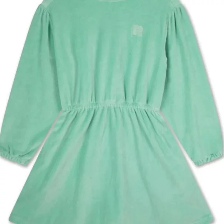 Girls Nordic Linen Dress - Violet Long-Sleeve Autumn