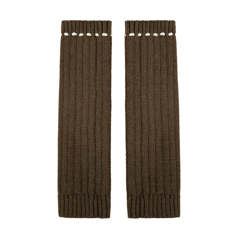 Girls Ribbed Knit Leg Warmers - Solid Sock Covers, 2-14Y