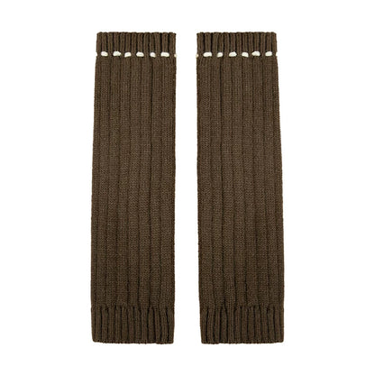 Girls Ribbed Knit Leg Warmers - Solid Sock Covers, 2-14Y