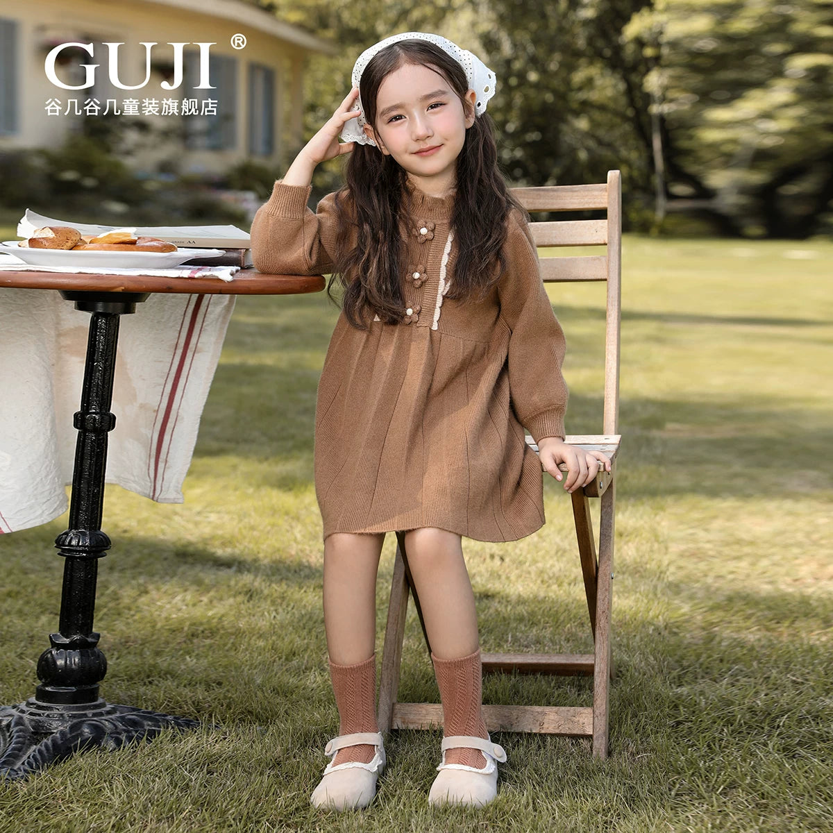 Girls Knit Sweater Dress - Preppy Princess Midi, Soft & Thick